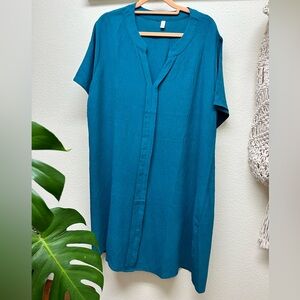 Teal Short Sleeve Blouse